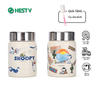  Cốc giữ nhiệt Mini Snoopy Cốc cà phê du lịch 280ml inox 316 lót gốm chống rò rỉ họa tiết đáng yêu 