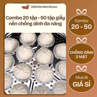 [HÀNG MỚI VỀ] Combo 20 -50 Tập Giấy Nến Chống Dính Bánh Bao Cốc Chống Tràn 2 Mặt Chống Dính Pizza, Nồi Chiên Không DầuL1