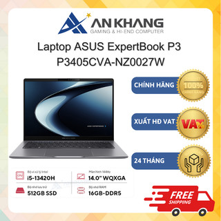  Laptop ASUS ExpertBook P3 P3405CVA-NZ0027W   i5-13420H 16GB 512GB 14" WQXGA_IPS Win11  Chính hãng Bảo hành 24 Tháng 