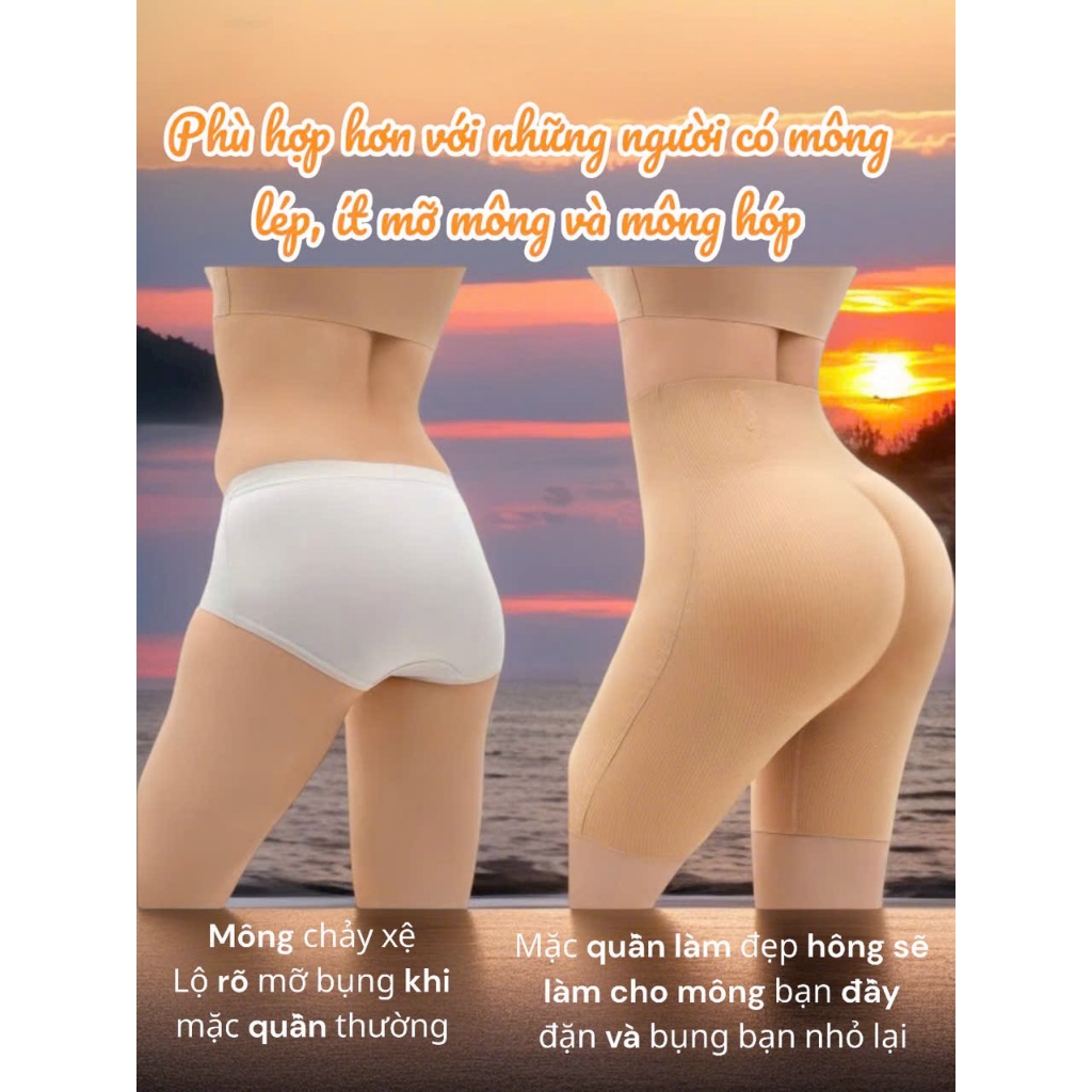 Quần độn mông siết eo & đùi Lady W2026 – Mút dày 1.5 cm, nâng mông tự nhiên, định hình eo thon