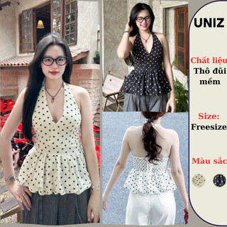  Áo Yếm Chấm Bi Hở Lưng Dáng Bí UNIZ Aoyem511 P5K11 