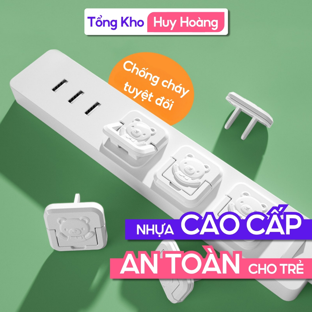 Nút Bịt Ổ Điện Có Khóa Chốt An Toàn, Bịt Ổ Điện 2-3 Chân An Toàn Chống Nước