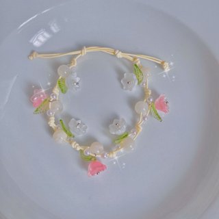 [Ảnh shop] Vòng tay handmade hạt cườm hoa linh lan