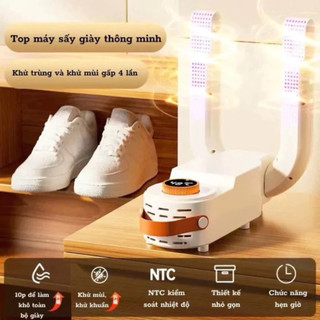 Máy Sấy Giày Khử Mùi Bằng Tia Cực Tím Thông Minh Có Hiển Thị Nhiệt Độ KANIC Combo Làm Khô Tất Đa Năng