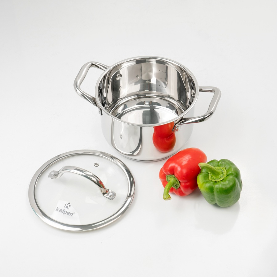 Nồi inox 304 đáy từ 5 lớp cao cấp Kalpen Glanzer GL18 18cm / GL20 20cm / GL24 24cm