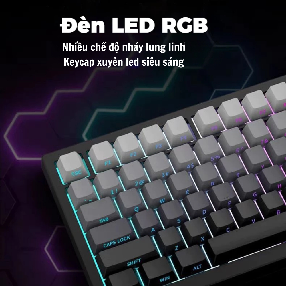 Bàn phím cơ Atas K81 không dây 3 mode - Mạch Xuôi - Hỗ trợ hotswap 5 pin - LED RGB - Có App - Pin 8000 || Gaming House | BigBuy360 - bigbuy360.vn