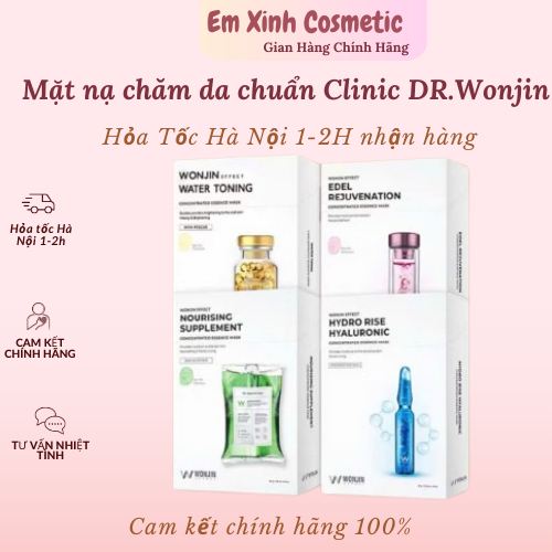 Mặt nạ Wonjin dưỡng da mask DR.WONJIN vàng - xanh lá - xanh dương - đỏ hộp 10 miếng