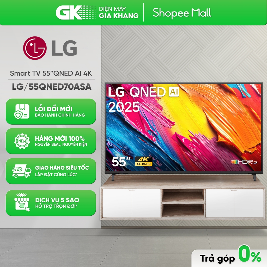 55QNED70ASA - Smart Tivi LG QNED AI 4K 55 Inch 55QNED70ASA [Toàn Quốc]