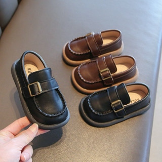 Giày lười cho bé trai viền khoá da Pu mềm êm đế chống trơn trượt 23-30