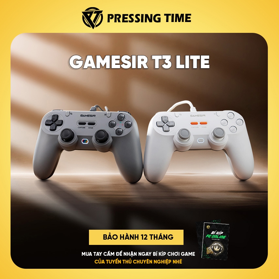  Tay Cầm Chơi Game Cắm Dây Gamesir T3 LITE – Hall Joystick 2 phím Macro Polling Rate 1000hz 