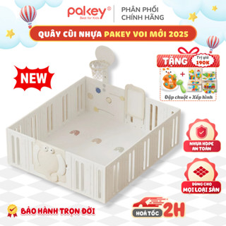 [Hỏa tốc] Bộ Quây Cũi Full Set Cao Cấp Pakey Voi Luxury, Quây Cũi Nhựa Tích Hợp Nhiều Trò Chơi Thú Vị Cho Bé