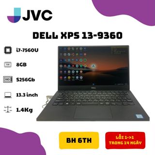  Laptop xách tay giá rẻ Dell Xps 13-9360 i7 7560U  8GB  256GB PCIe  13.3" touch 3K   Win 10 Pin90% 