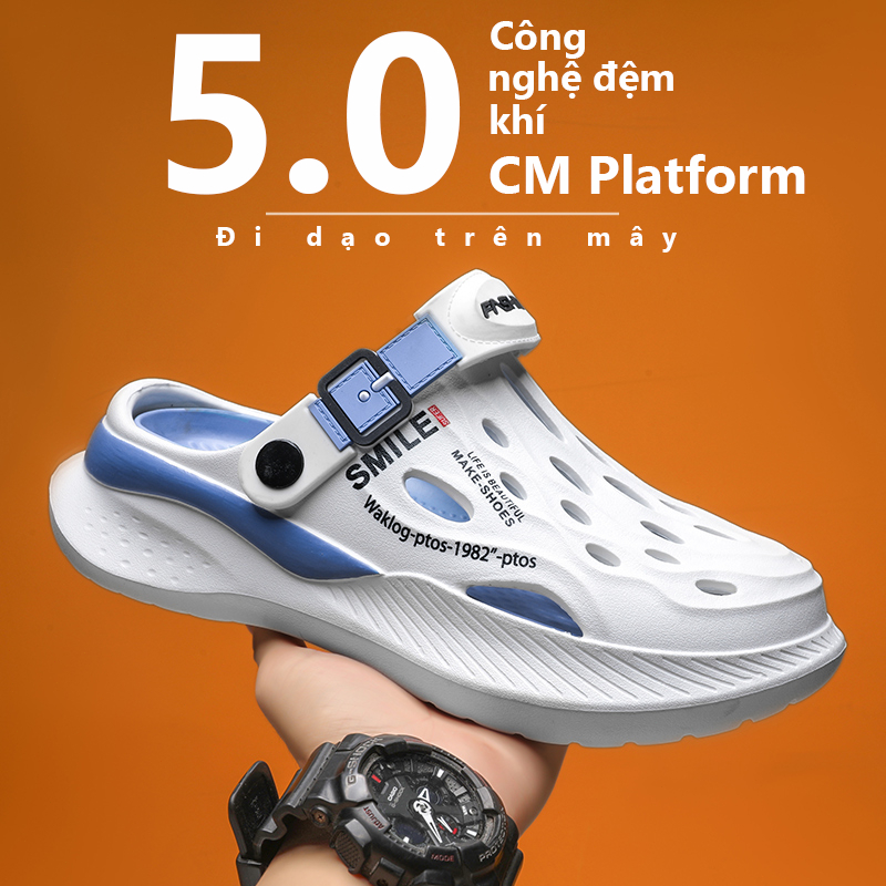 Dép nam, dép sục nam cao cấp phong cách hàn quốc chống trượt chống nước | BigBuy360 - bigbuy360.vn