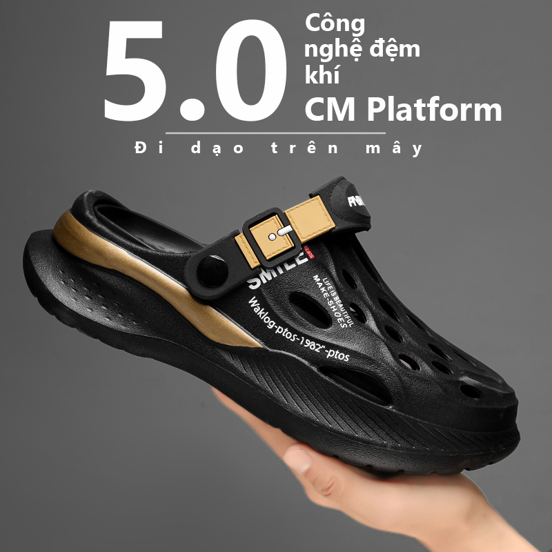 Dép nam, dép sục nam cao cấp phong cách hàn quốc chống trượt chống nước | BigBuy360 - bigbuy360.vn