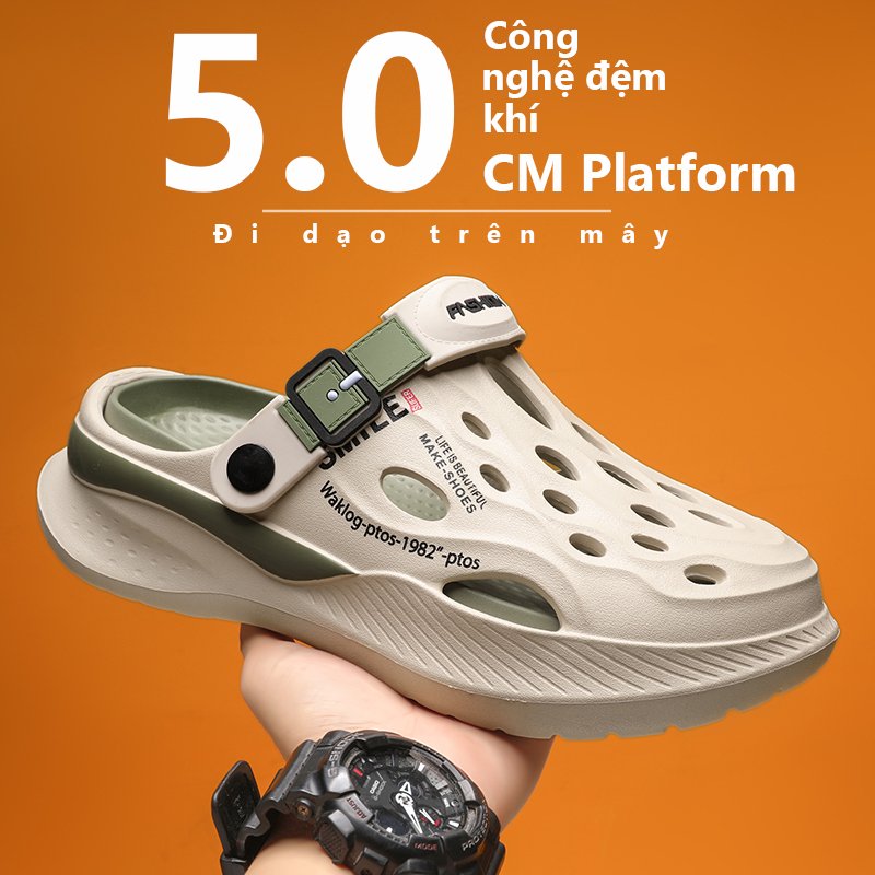 Dép nam, dép sục nam cao cấp phong cách hàn quốc chống trượt chống nước | BigBuy360 - bigbuy360.vn
