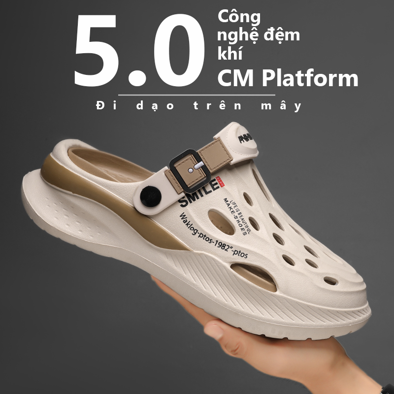Dép nam, dép sục nam cao cấp phong cách hàn quốc chống trượt chống nước | BigBuy360 - bigbuy360.vn