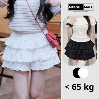 Chân Váy Tầng Bèo Đũi Xốp MiSoul Mall Lưng Chun Co Giãn Thoải Mái, Váy Ngắn Dáng Xòe Bánh Bèo Bigsize 451