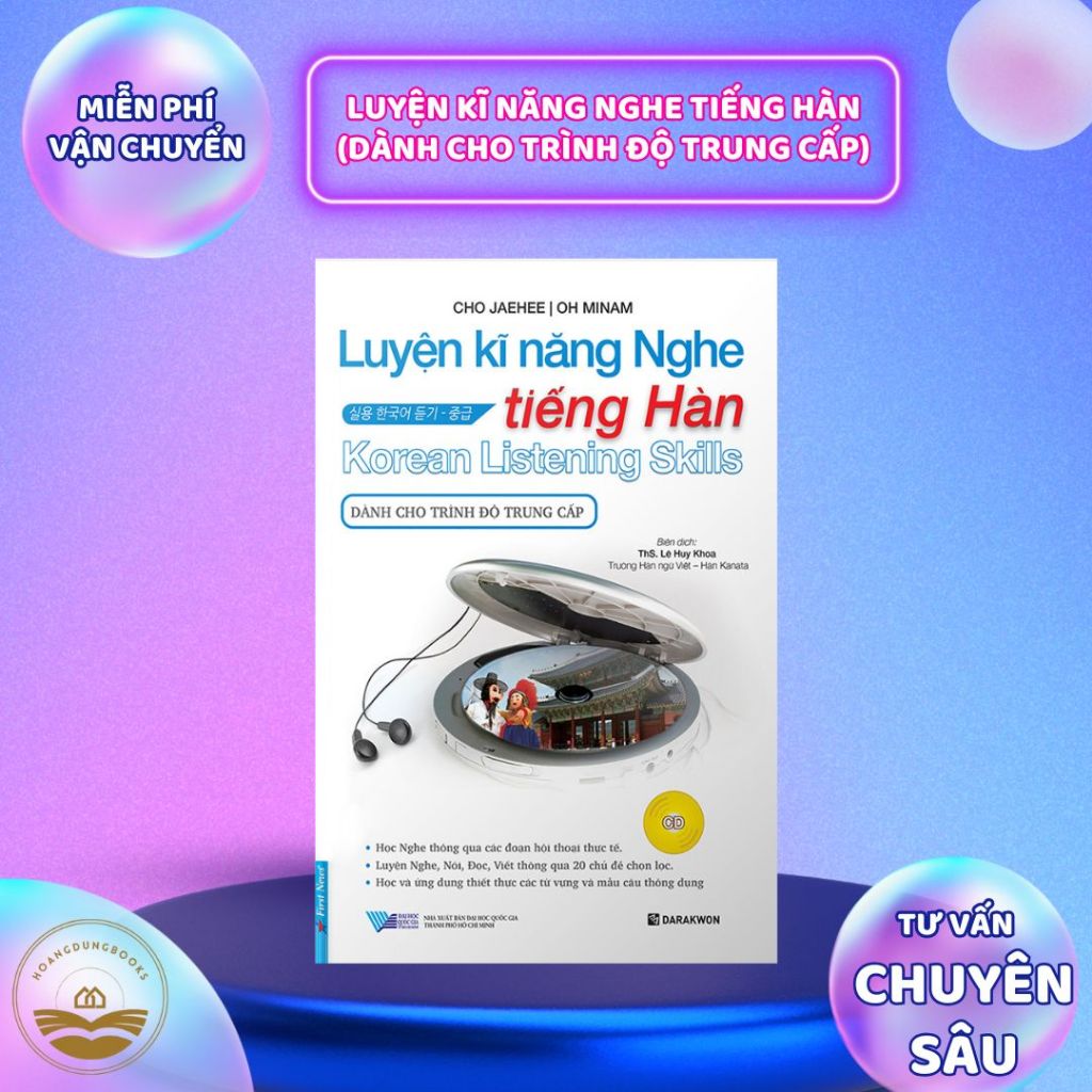 Sách - Luyện Kĩ Năng Nghe Tiếng Hàn (Dành Cho Trình Độ Trung Cấp)