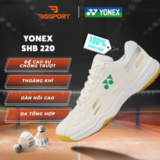  Giày Cầu Lông Yonex SHB 220 Kem Xanh Lá Chính Hãng – Thanh Lịch Siêu Nhẹ Êm Bám Sàn Linh Hoạt - Bền Bỉ - Chông Chấn 