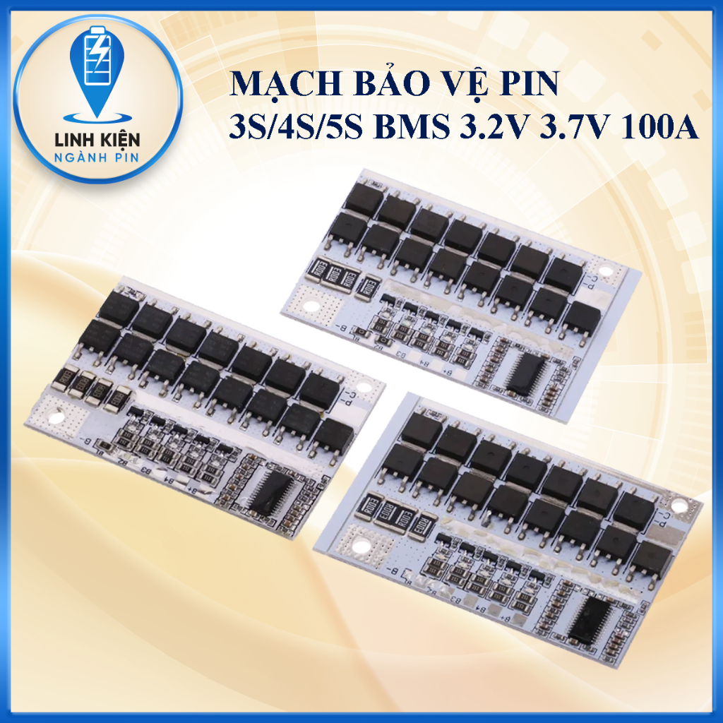 Mạch BMS 3S/4S/5S 100A – Mạch Bảo Vệ Sạc Pin Li-ion, LifePo4, LMO 3.2V/3.7V