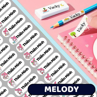 120 Sticker tên bé (in theo yêu cầu) dán đồ dùng học tập