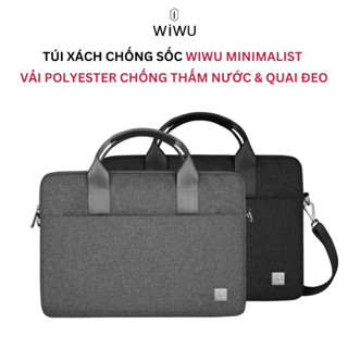  Túi Xách Chống Sốc WIWU Minimalist Laptop Bag II Chống Thấm Cho Mac Air Pro M1 M2 14.2 inch- 15.6 