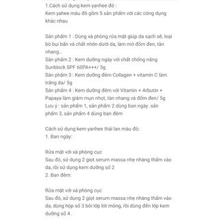 Combo Nám Kem yahee Đỏ Thái Lan