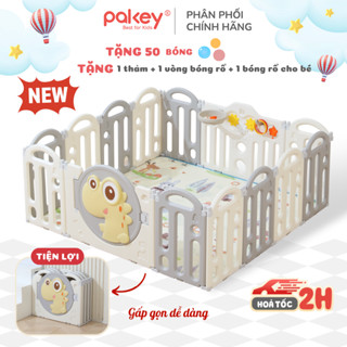 Quây Cũi Nhựa Gấp Gọn Pakey Khủng Long Mẫu Mới 2025, Quây Cũi Cho Bé Chất Nhựa An Toàn Cao Cấp Dùng Trên Mọi Loại Sàn
