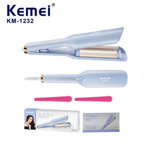  Máy Uốn Tóc Xoăn Hippie 2 Trục Size 25 Phủ Ceramic Chỉnh Nhiệt Kemei Km 1232 