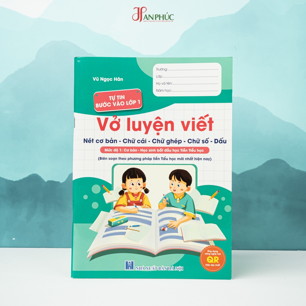 Sách - Vở Luyện Viết Trọn Bộ  - Tự Tin Bước Vào Lớp 1 -  (Ứng dụng QR code 5.0 hiện đại nhất)
