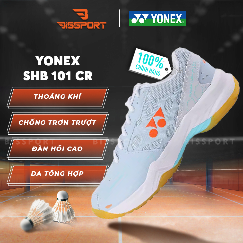Giày Cầu Lông Chính Hãng Yonex SHB101CR Xanh Nhạt - Nhẹ Nhàng - Đế Cao Su Siêu Bám , Chống Trơn Khi 