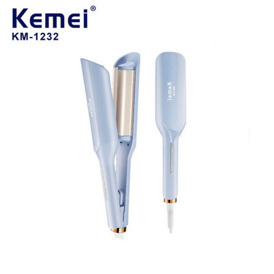 Máy Uốn Tóc Xoăn Sóng Nước 2 Trục Size 25mm Công Nghệ Gốm Sứ Tourmaline - Ion Âm Kemei Km 1232