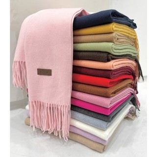 Khăn quàng cổ HUMI choàng cổ len nữ lông cừu cashmere giữ ấm mùa đông bảng to dày đa dạng màu sắc