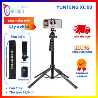 Gậy Selfie Cầm Tay Yunteng XC-90 - Gậy Chụp Ảnh Tích Hợp Chân Tripod Kèm Remote Bluetooth