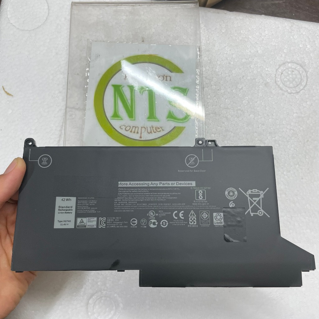 Pin Laptop Dell 0G74G – Latitude 5300 5310 7300 7400 – Inspiron 7300 7306 2-in-1 Màu Đen – Cell Tốt