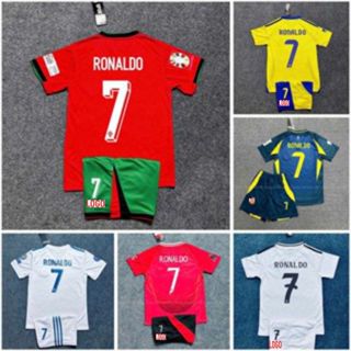 Set Quần Áo Bóng Đá Trẻ Em Cầu Thủ Ronaldo- Vải Mè Cao Cấp Chất Mát