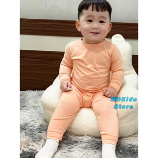 Bộ quần áo thun lạnh tay dài quần dài GOLD KIDS cho bé trai và bé gái 5-15kg.