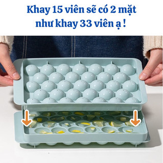 Khay làm đá tròn khay làm đá 15 ô, 33 ô