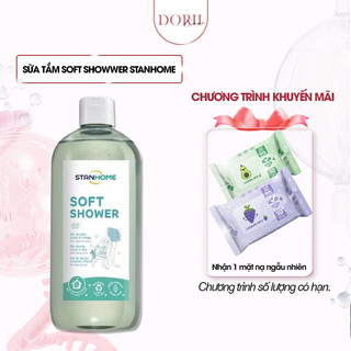  Sữa tắm rửa mặt không xà phòng cho mọi loại da Stanhome Family Expert Soft Shower 740ml Tặng khăn ướt 