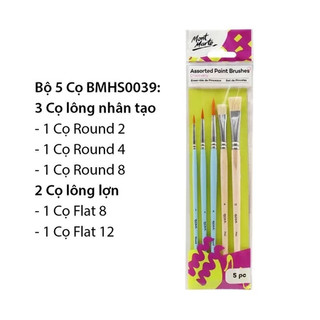 Bộ cọ vẽ học sinh Mont Marte - Màu Acrylic, Màu Nước, Màu Gouche, Sơn Dầu