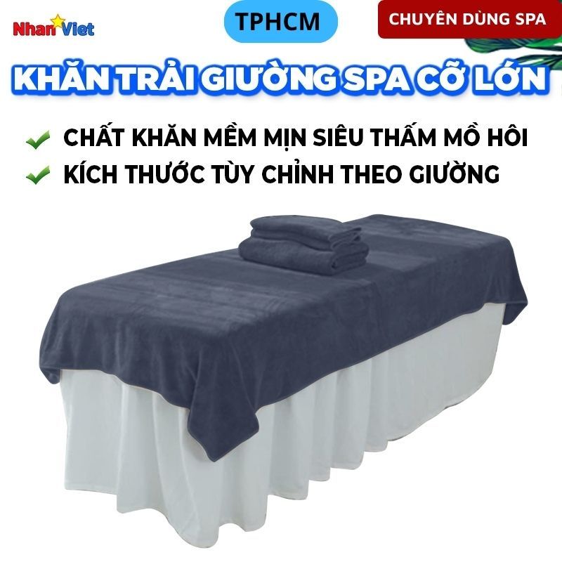 KHĂN TRẢI PHỦ GIƯỜNG SPA CỠ LỚN BIGSIZE | khăn đắp , siêu dày, thấm hút dành cho nối mi, phun xăm, spa