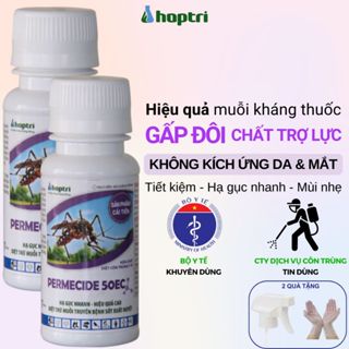 Combo Chai xịt chống muỗi y tế PERMECIDE 50EC 100ml diệt ruồi, bọ chét, bọ đậu đen trong nhà, ngoài trời
