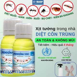 Combo Chai xịt chống muỗi, gián, kiến ba khoang, ruồi FENDONA 10SC 50ml không mùi dùng trong nhà không bẩn tường