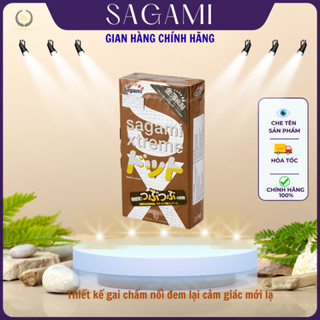 Bao cao su Sagami Xtreme Feel Up, Siêu mỏng, có gân gai tăng kích thích khoái cảm tột độ, Hộp 10c