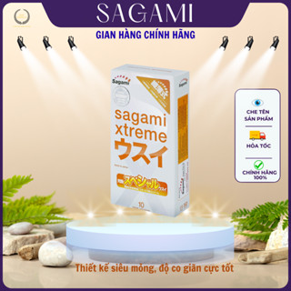 [ GIÁ SỈ ] - Bao cao su Sagami Xtreme Super Thin, siêu mỏng, co giãn, ôm khít - Hộp 10 cái