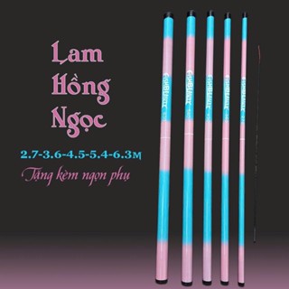 Cần Câu Tay FISHBEAUTY Lam Hồng Ngọc - Thân Thu Gọn 64cm | Cần Câu Cá Mini Đủ Size 2.7m-6.3m Bền Đẹp Nhẹ
