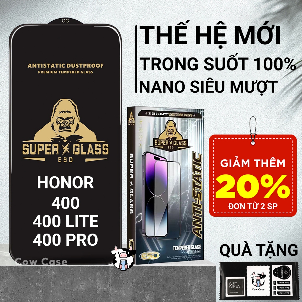 Kính cường lực Honor 400, 400 LITE Cowcase full màn | Miếng dán bảo vệ màn hình
