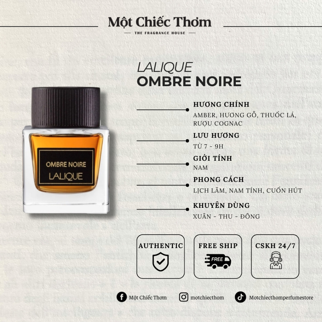 Lalique Ombre Noire | Nước hoa chiết 10ml/20ml/30ml | Một Chiếc Thơm
