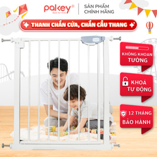 Thanh Chắn Cầu Thang, Thanh Chắn Cửa Pakey Không Khoan Tường Cao 79cm Bảo Vệ An Toàn Cho Bé Yêu
