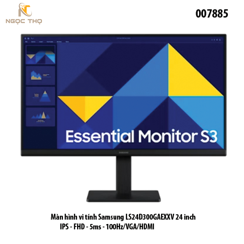 Màn hình vi tính Samsung LS24D300GAEXXV 24 inch - IPS - FHD - 5ms - 100Hz/VGA/HDMI - chính hãng - fu
